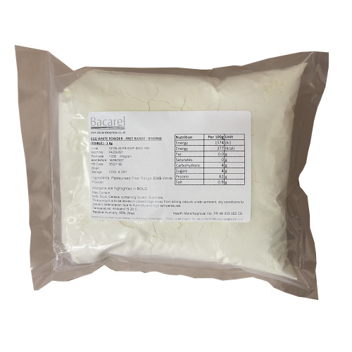 EGG WHITE POWDER - FREE RANGE - BINDING (EDIBLE) - 1 Kg